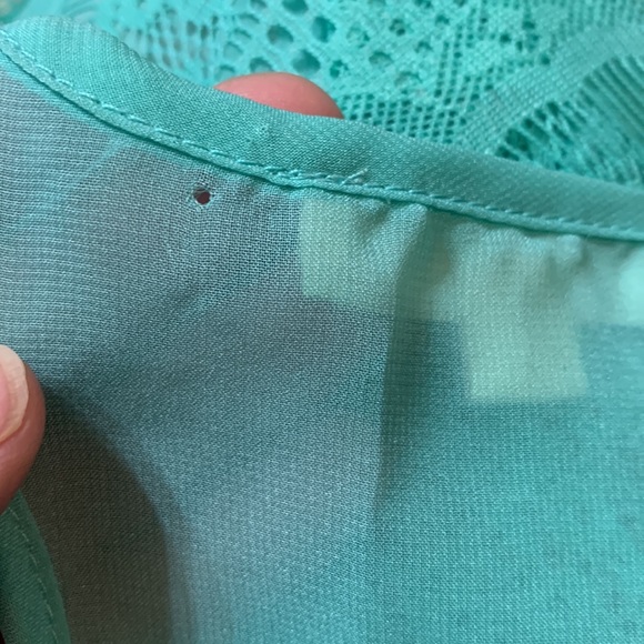 Iris Los Angeles Sheer Lace Sleeveless Blouse Size L - Picture 5 of 5